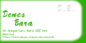 denes bara business card